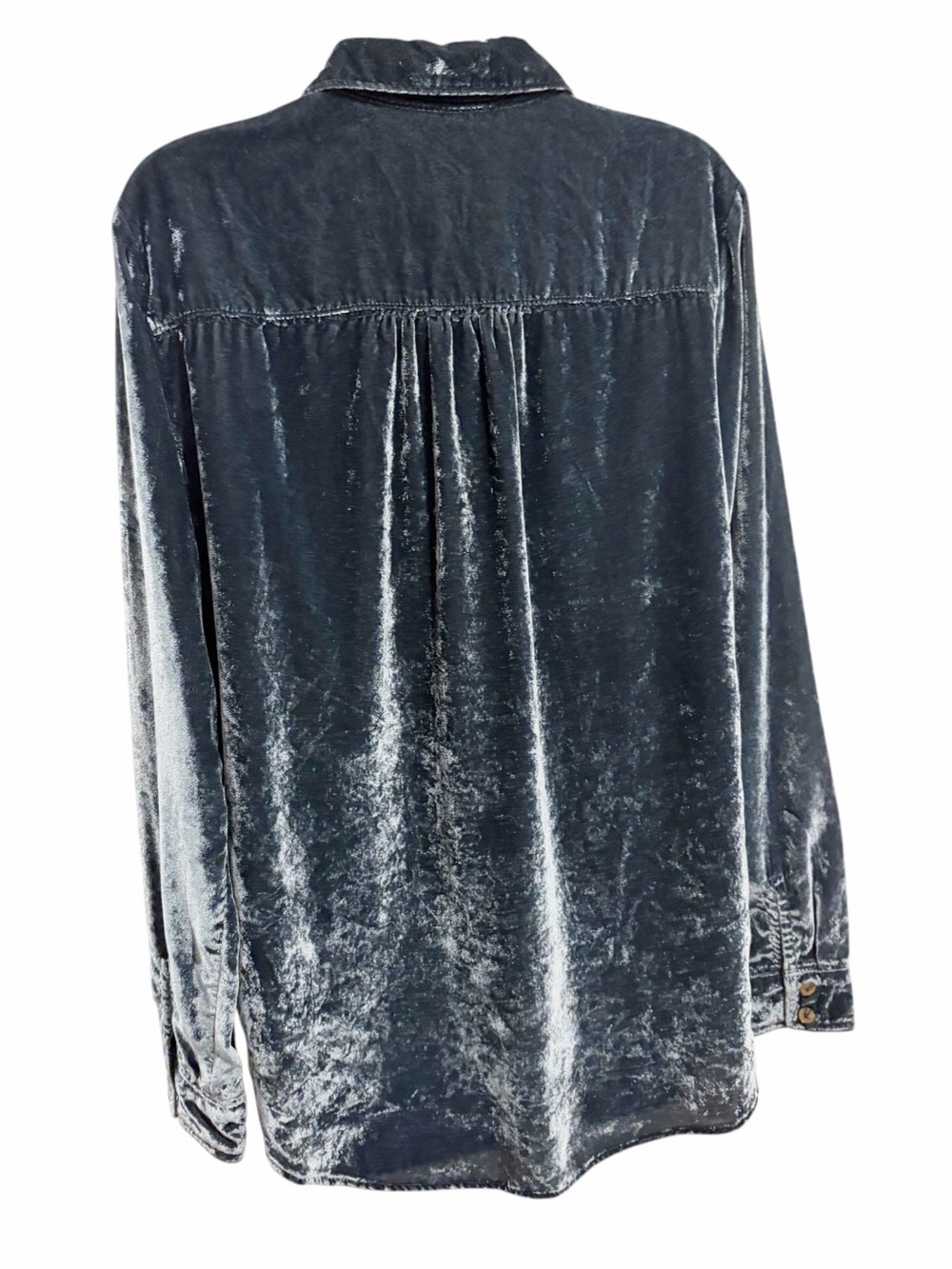 Anthropologie Pilcro Velvet Button Down Shirt size Small - Picture 4 of 10